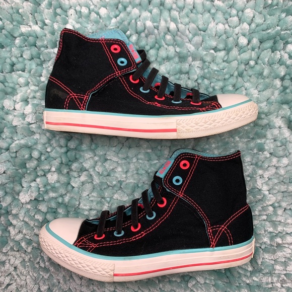Converse All Star Canvas Chuck Taylor Aqua & Pink - Picture 6 of 15